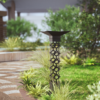 Bird bath topper and light bollard in design celtic