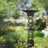 Bird bath topper and light bollard in design celtic