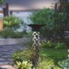 Bird bath topper and light bollard in design celtic