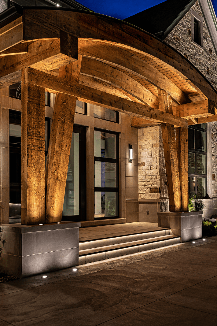 Modern entrance lighting